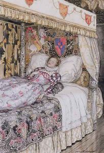 The Sleeping Princess, illustration for The Allies Fairy Book, Heinemann, 1916 by Arthur Rackham