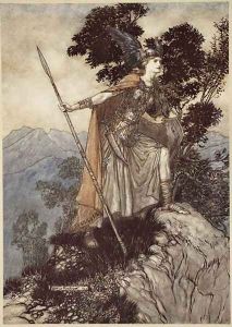 Brunnhilde, from The Rhinegold and the Valkyrie, 1910 by Arthur Rackham
