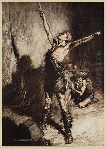 Nothung Nothung Conquering sword, frontispiece from Siegfried and the Twilight of the Gods, 1924 - view 1