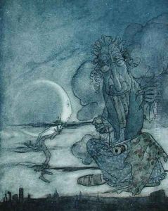 The Moon and her Mother, illustration from Aesops Fables, published by Heinemann, 1912