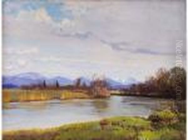 Moorlandschaft Mit Flusslauf Bei Murnau/ Kochel - view 1