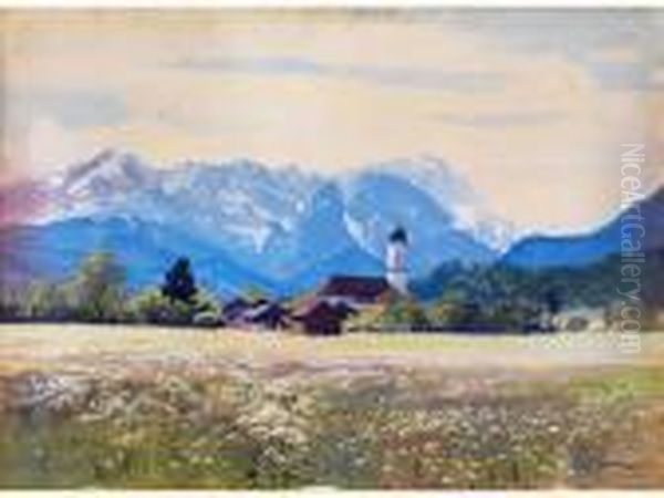 Farchant Bei Garmisch Mit Bluhenderwiese - view 1