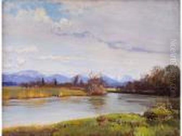 Moorlandschaft Mit Flusslauf Bei Murnau/kochel - view 1