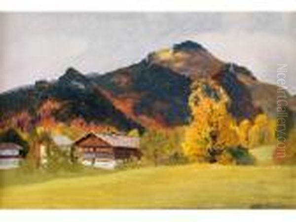 Oberbayerische Berglandschaft Imherbst - view 1