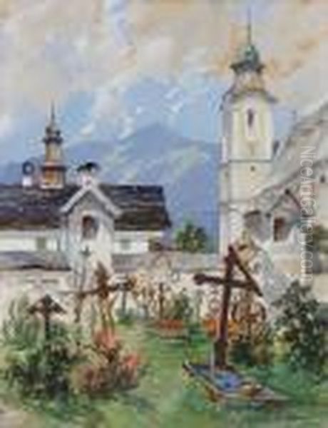 Kirchhof In Einem Gebirgsdorf - view 1