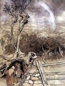 Exactly Where the Rainbow Ends, 1914 by Arthur Rackham