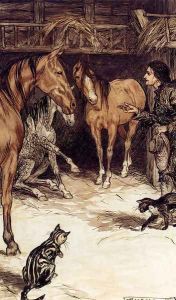 Gulliver Visiting With The Houyhnhnms by Arthur Rackham