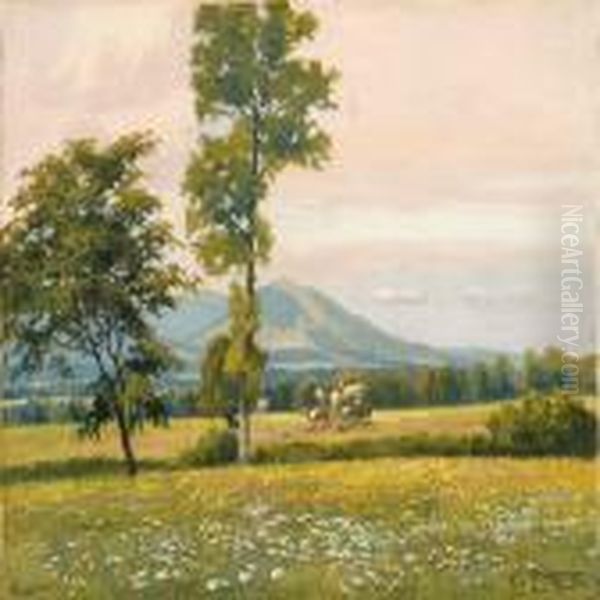 Summer Landscape With A Harvest Scene - view 1