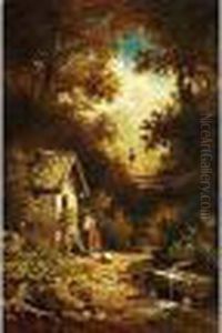 Waldschneise Mit Kapelle by Willy Moralt