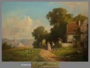 Die Postkutsche Vor Dem Wirtshaus by Willy Moralt