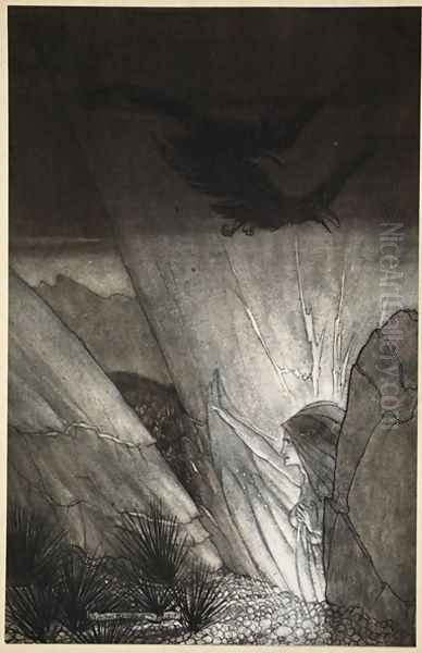 Erda bids thee beware, illustration from The Rhinegold and the Valkyrie, 1910 - view 1