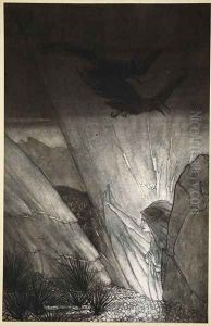 Erda bids thee beware, illustration from The Rhinegold and the Valkyrie, 1910