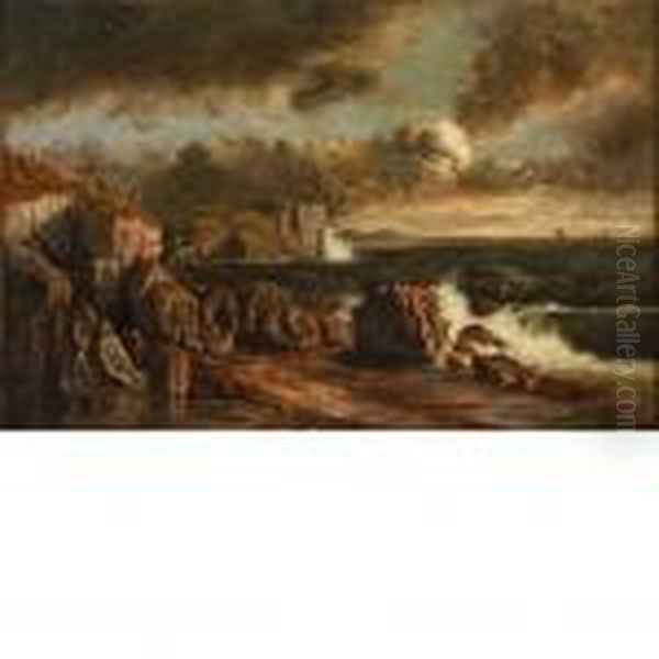Seascape With Rocky Shoreline - view 1