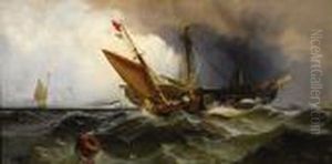 Recovering The Wreck by Edward Moran