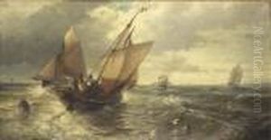 Shipping Off Calais by Edward Moran