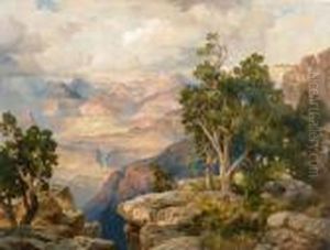 Grand Canyon Of Arizon From Hermit Rim Road by Thomas Moran