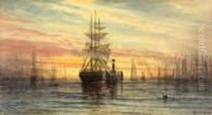 Harbor Scene by Thomas Moran