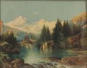 View Of The Rocky Mountains by Thomas Moran