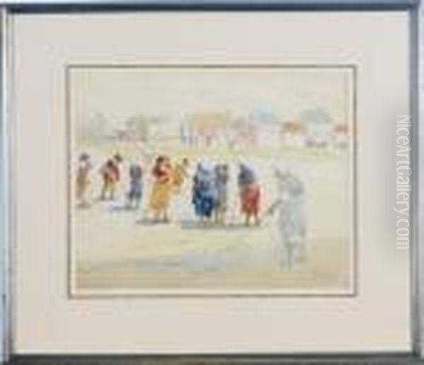 Fisherwomen Combing The Beach - view 1