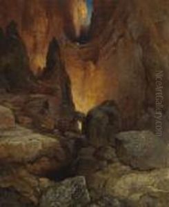 A Side Canyon, Grand Canyon Of Arizona by Thomas Moran
