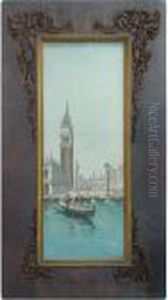 N.a. .venice, Signed And Dated 1893 Lower Right And Inscribed
 Palazzo Pagano, Venice by Thomas Moran