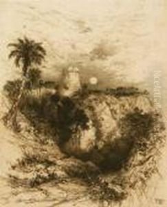 A Tower Of Cortes, Mexico by Thomas Moran