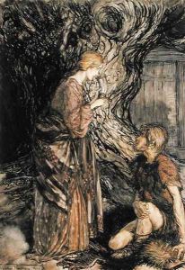 Siegmund and Sieglinde, Illustration from Rhinegold and the Valkyrie by Richard Wagner, Heinemann, 1910 by Arthur Rackham
