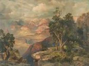 Grand Canyon Of Arizona From Hermit Road by Thomas Moran