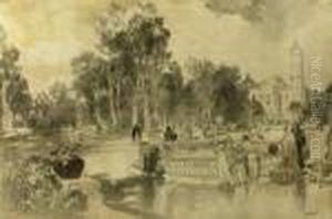 Thomas Moran . Women At The Fountain, Veracruz by Thomas Moran