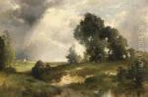 The Passing Shower, East Hampton by Thomas Moran