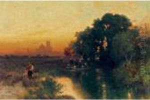 Mexican Sunset by Thomas Moran