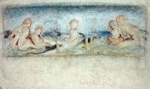 A Child Among Fairies Study for an Oil Painting by Arthur Rackham