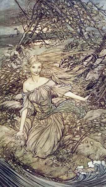 Undine, illustration from the book by Baron Friedrich de la Motte Fouque 1777-1843 1909 2 - view 1