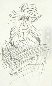 A Grotesque Hairy Head by Arthur Rackham