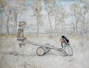 See, Saw, Margery Daw, 1906, illustration from Mother Goose The Old Nursery Rhymes, Heinemann, 1913 by Arthur Rackham