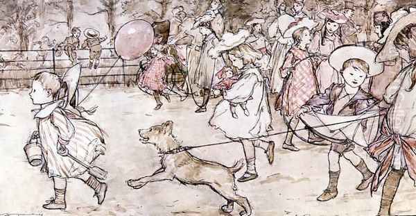 In the Broad Walk from Peter Pan in Kensington Gardens by J.M. Barrie, 1906 - view 1