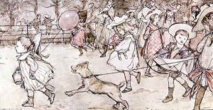 In the Broad Walk from Peter Pan in Kensington Gardens by J.M. Barrie, 1906