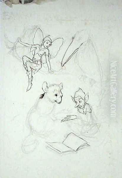 Study for Emma Williams Burlinghams Bookplate - view 1