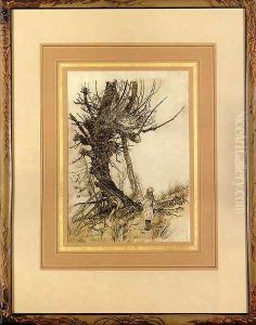 Alice In Wonderland: Alice And the Cheshire Cat by Arthur Rackham