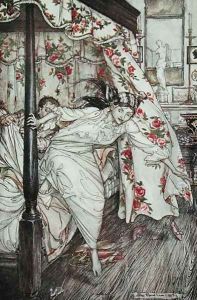 Venus and the Cat, illustration from Aesops Fables, published by Heinemann, 1912