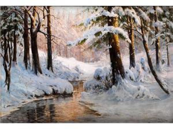 Verschneite Waldlandschaft - view 1