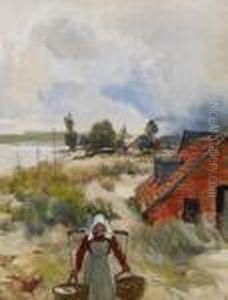 Fischerdorf An Der Ostsee by Walter Moras