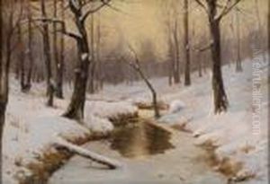 Winterliche Fluslandschaft.