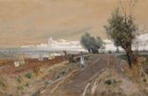Kartoffelernte. by Walter Moras