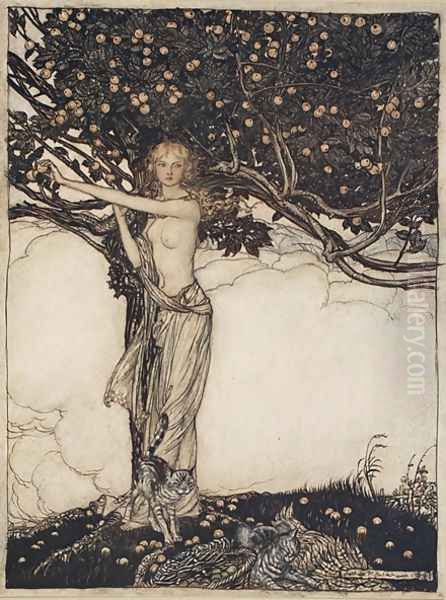Freia, the fair one, illustration from The Rhinegold and the Valkyrie, 1910 - view 1