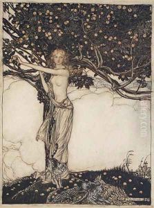 Freia, the fair one, illustration from The Rhinegold and the Valkyrie, 1910 Freia, the fair one, illustration from The Rhinegold and the Valkyrie, 1910