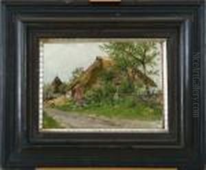 A Thatched Farm With Trees A Thatched Farm With Trees