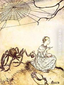 Mother Goose: Little Miss Muffet by Arthur Rackham
