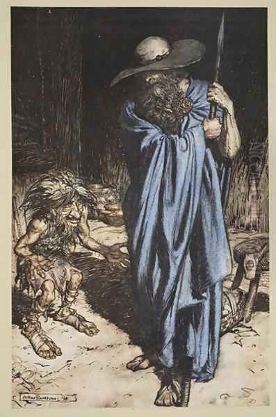 Mime and the Wanderer, from Siegfried and The Twilight of the Gods, 1910 - view 1