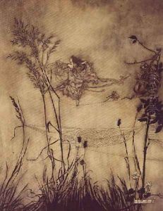 The Fairys Tightrope from Peter Pan in Kensington Gardens by J.M. Barrie, 1906 by Arthur Rackham
